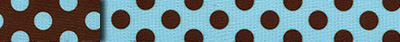 Uptown Blue and Brown Polka, Sample